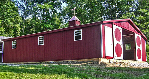 30x36 Low Profile Modular Barn Includes (6) 10x12 Stalls