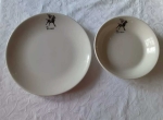 The Westbury Hotel London, Polo Player, Vintage China Plate & Bowl