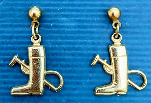 English Riding Boot Earrings English Riding Boot Earrings