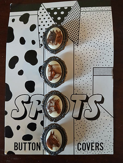 Horse Spot Button Covers