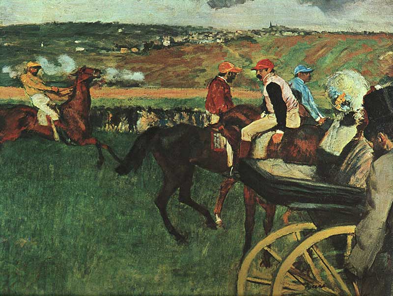 Edgar Degas, At the Races, 1869 (photo credit © Degas/Wiki Commons)