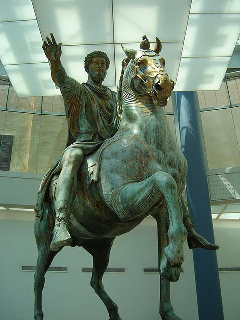 Equestrian Statue of Marcus Aurelius, AD 175 (photo credit By Torquatus/ WikiCommons)
