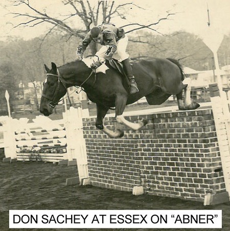 Equestrian Olympic Gold medalist, Don Sachey riding a Thomas School horse named Abner