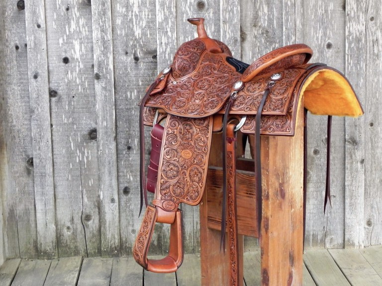 Don does a lot of rough-out saddles, but he also turns out fully tooled beauties like this one.