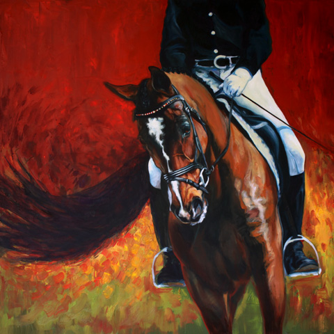 Hot Shot, 36 x 36, commissioned portrait, oil on canvas