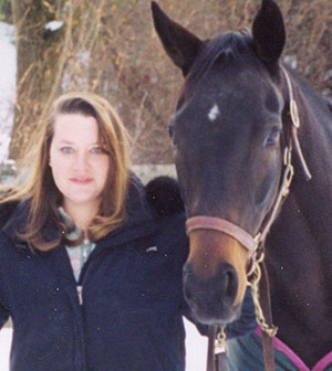 Kimberly with her horse, Grace