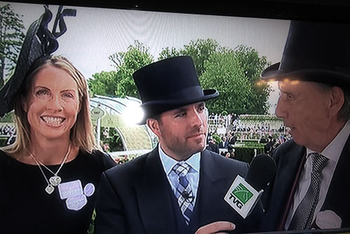 Tanya Gunther and her father at the Royal Ascot