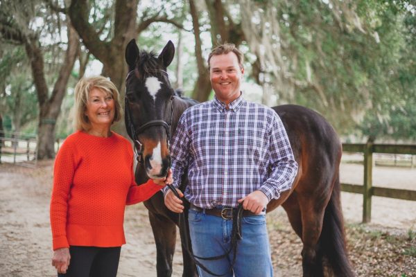 Melinda and her trainer Charles Hairfield at Seabrook Island Equestrian Center in South Carolina