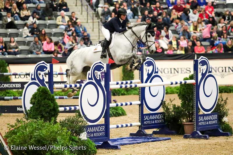 Beezie Madden and Chic Hin D Hyrencourt won the$250,000 Longines FEI Jumping World Cup™ Lexington CSI4*-W at the National Horse Show