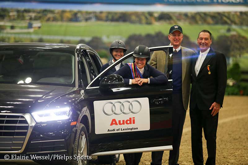 Beezie Madden won a one-year lease of an Audi from Audi of Lexington