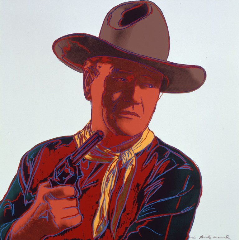 Andy Warhol, Cowboys and Indians: John Wayne, 1986 The Andy Warhol Museum, Pittsburgh; Founding Collection, Contribution The Andy Warhol Foundation for the Visual Arts, Inc. 1998