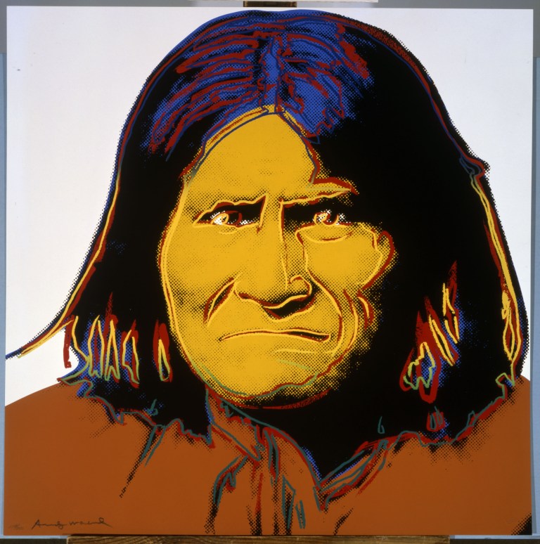Andy Warhol, Cowboys and Indians: Geronimo, 1986 The Andy Warhol Museum, Pittsburgh; Founding Collection, Contribution The Andy Warhol Foundation for the Visual Arts, Inc. 1998.1.2493.8