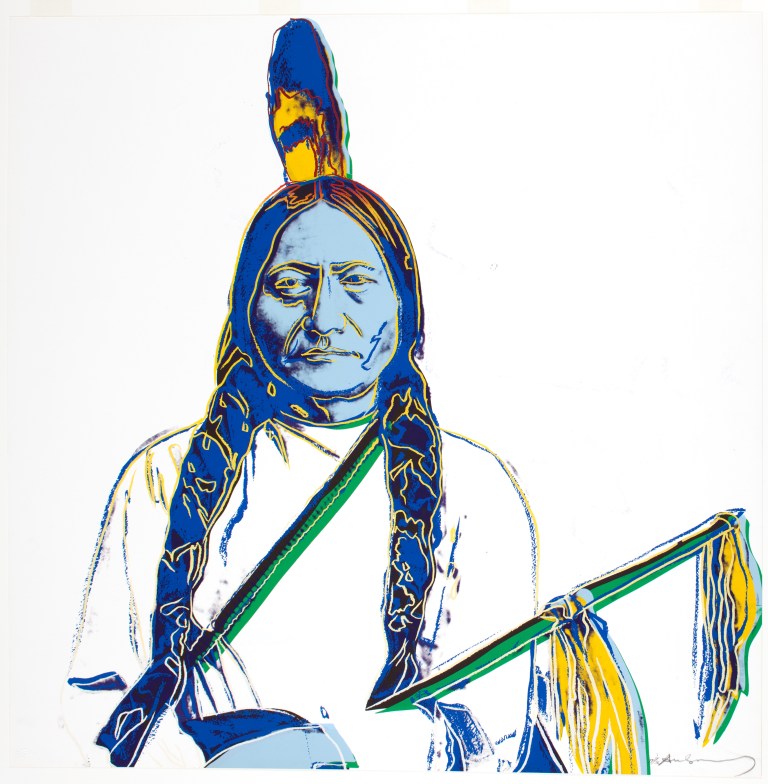 Andy Warhol, Cowboys and Indians: Sitting Bull, 1986 The Andy Warhol Museum, Pittsburgh; Founding Collection, Contribution The Andy Warhol Foundation for the Visual Arts, Inc. 1998.1.2494.4
