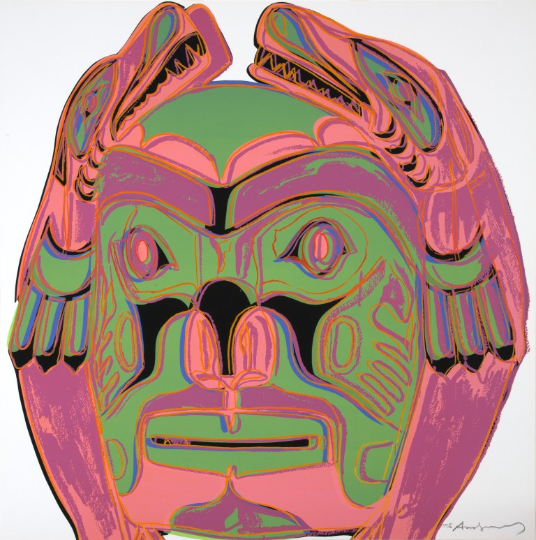  Andy Warhol, Cowboys and Indians: Northwest Coast Mask, 1986 The Andy Warhol Museum, Pittsburgh; Founding Collection, Contribution The Andy Warhol Foundation for the Visual Arts, Inc. 1998.1.2494.8